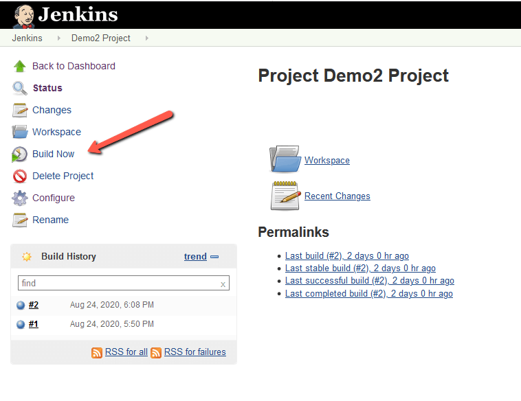 Jenkins Project Workspace