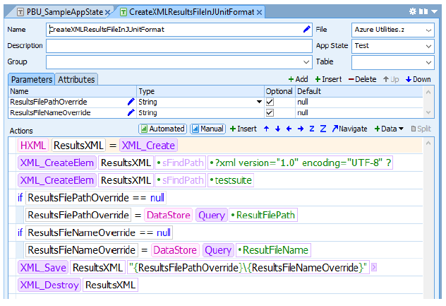 XML Results JUnit Format
